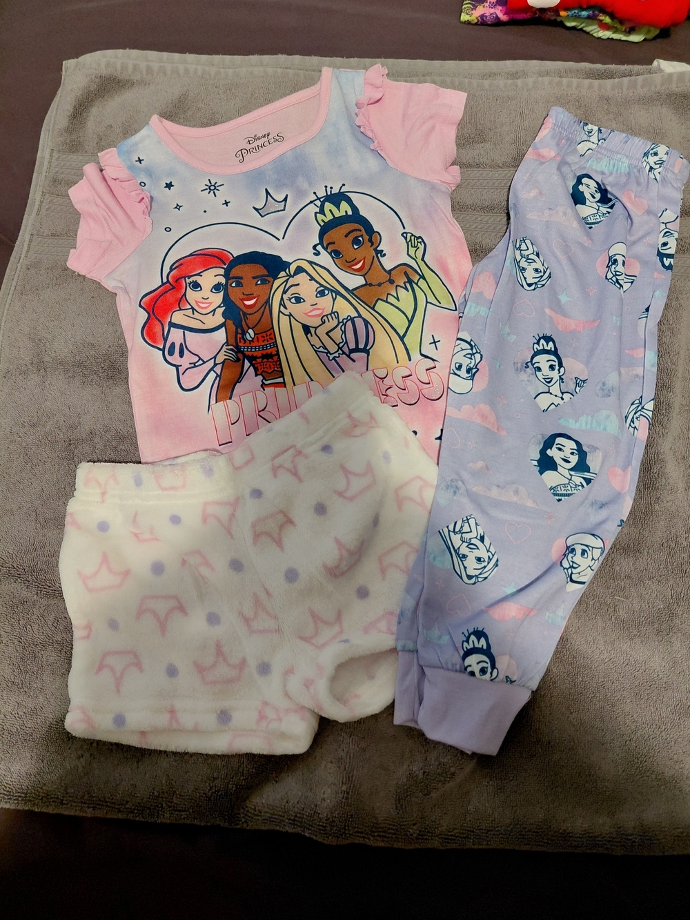 Pink & Purple Girls Pajama Set